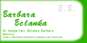 barbara belanka business card